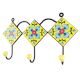 Yellow Floral Ceramic Tile Hook